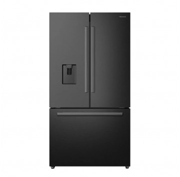 HISENSE REFRIGERATEUR AMERICAIN NOIR DEUX PORTES ET UN TIROIR - DISTRIBUTEUR D'EAU - RT-93WC1