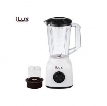 Ilux Blender & Grinder - 2 En 1- LX-358 - Bol 1.5 L - 300W - Blanc & Noir