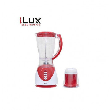 Ilux Blender & Grinder LX-1731 - 2 En 1 - 1.5 L - 3 Vitesses - ROUGE