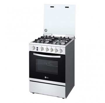 LG CUISINIERE A GAZ 4 FEUX- DOUBLE FOUR- TOUT INOX SECURITE TOTALE SYSTEME DE CHAUFFAGE COMBINE ROTISSOIRE LG GARANTIE : 6 MOI
