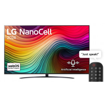 LG TELEVISION 65 pouces LG NanoCell AI NANO84 4K Smart TV AI Télécommande magique HDR10 webOS24 - 65NANO84T6A (2024)