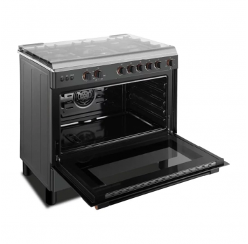 TOSHIBA GAZINIERE 5 FEUX GRIS-NOIR ALLUMAGE AUTO- TBA-36LMG5G089KS