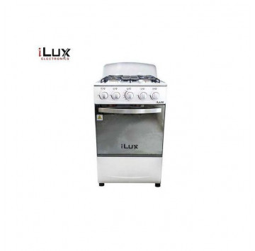 Ilux Cuisinière - Gaz 4 Feux LXG-40W - 50x50 Cm - Blanc