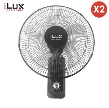 Ilux 2 Ventilateurs Muraux 16 Pouces LXF-1653- 5 Hélices