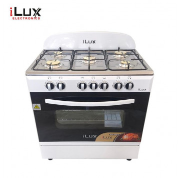 Ilux Cuisinière à Gaz - 5 Feux - LXG-70W - Blanc